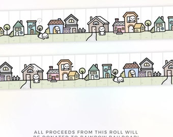 TCMC Rainbow Neighborhood Washi Sample 19.5", Rare and HTF Washi, TCM Neighborhood Washi (0.5M), TheCoffeeMonsterzCo Washi Samples