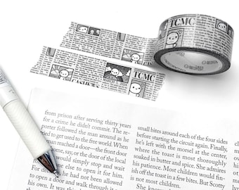 TCMC Breaking News Washi Sample: Emoti Planner Tape (12" Sample)