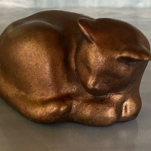Sleeping cat sculpture cat statue  kitty cat cute cat