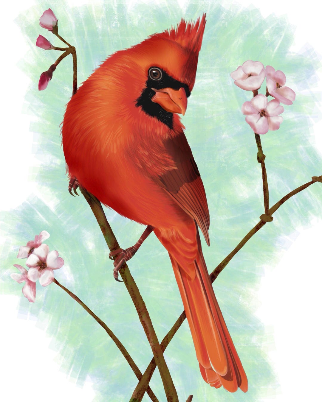 Cardinal Digital Download - Original Artwork - Various Sizes - Etsy