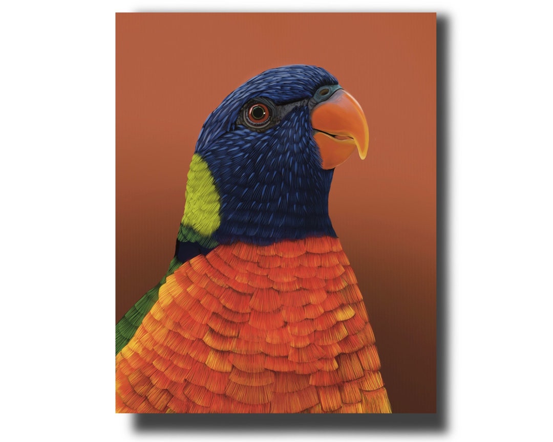 PRINTABLE Parrot Instant Art Download Colorful Tropical Bird Artwork ...