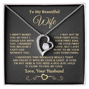 To My Wife Necklace From Husband, To My Soulmate Necklace For Women, Necklace For Wife From Husband, Gifts For Her, Birthday Gifts For Wife
