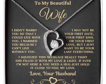 To My Wife Necklace From Husband, To My Soulmate Necklace For Women, Necklace For Wife From Husband, Gifts For Her, Birthday Gifts For Wife