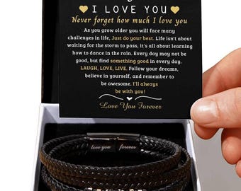 Personalisiertes Armband für meinen Sohn von Mama und Papa, Sohn-Armbänder von Mutter-Vater, Weihnachten-Geburtstags-Abschlussgeschenke für Jungen-Männer