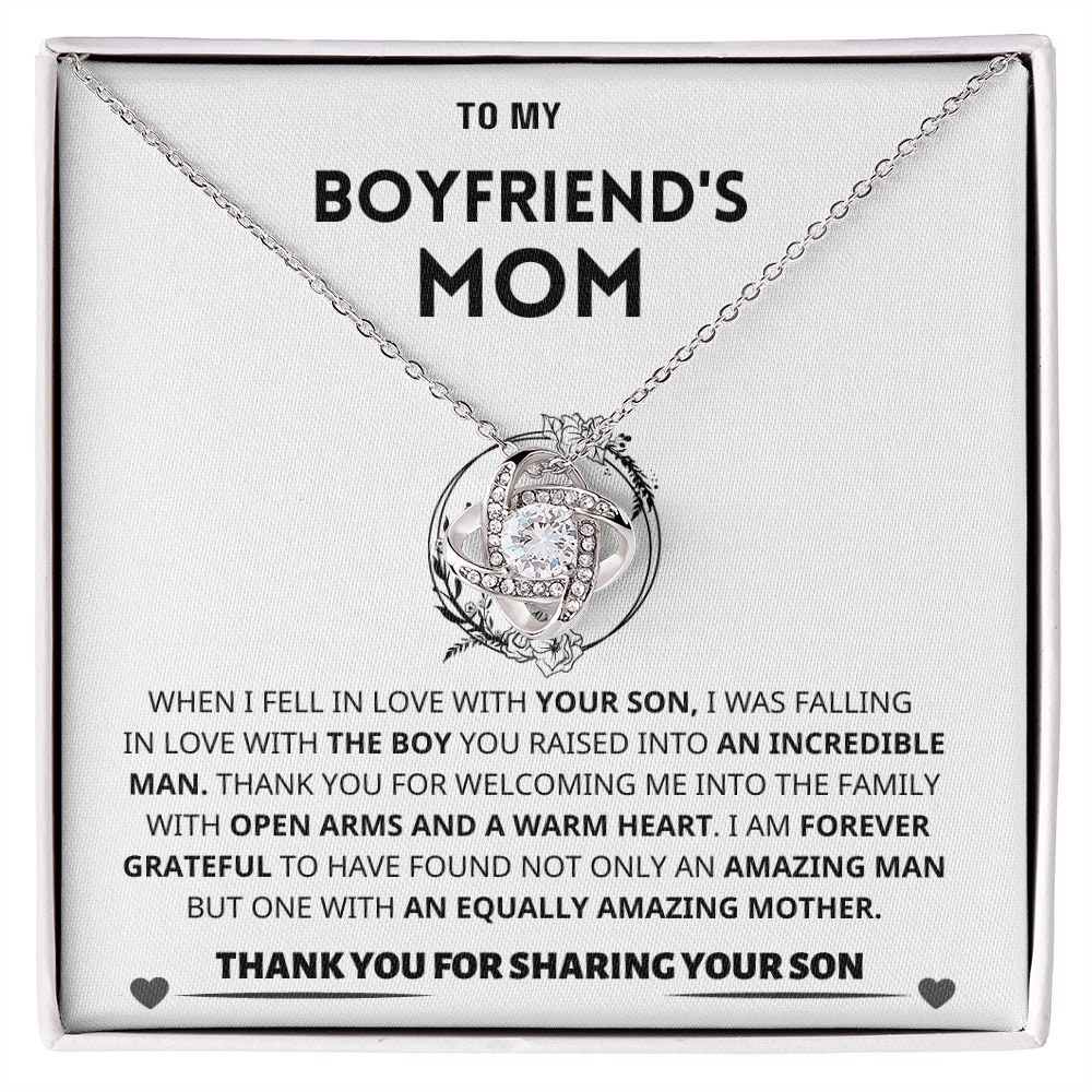 To My Boyfriends Mom Necklace, Mothers Day Gifts For Boyfriends Mom From Girlfriend, Custom Birthday Mother's Day Gifts For Mother In Law