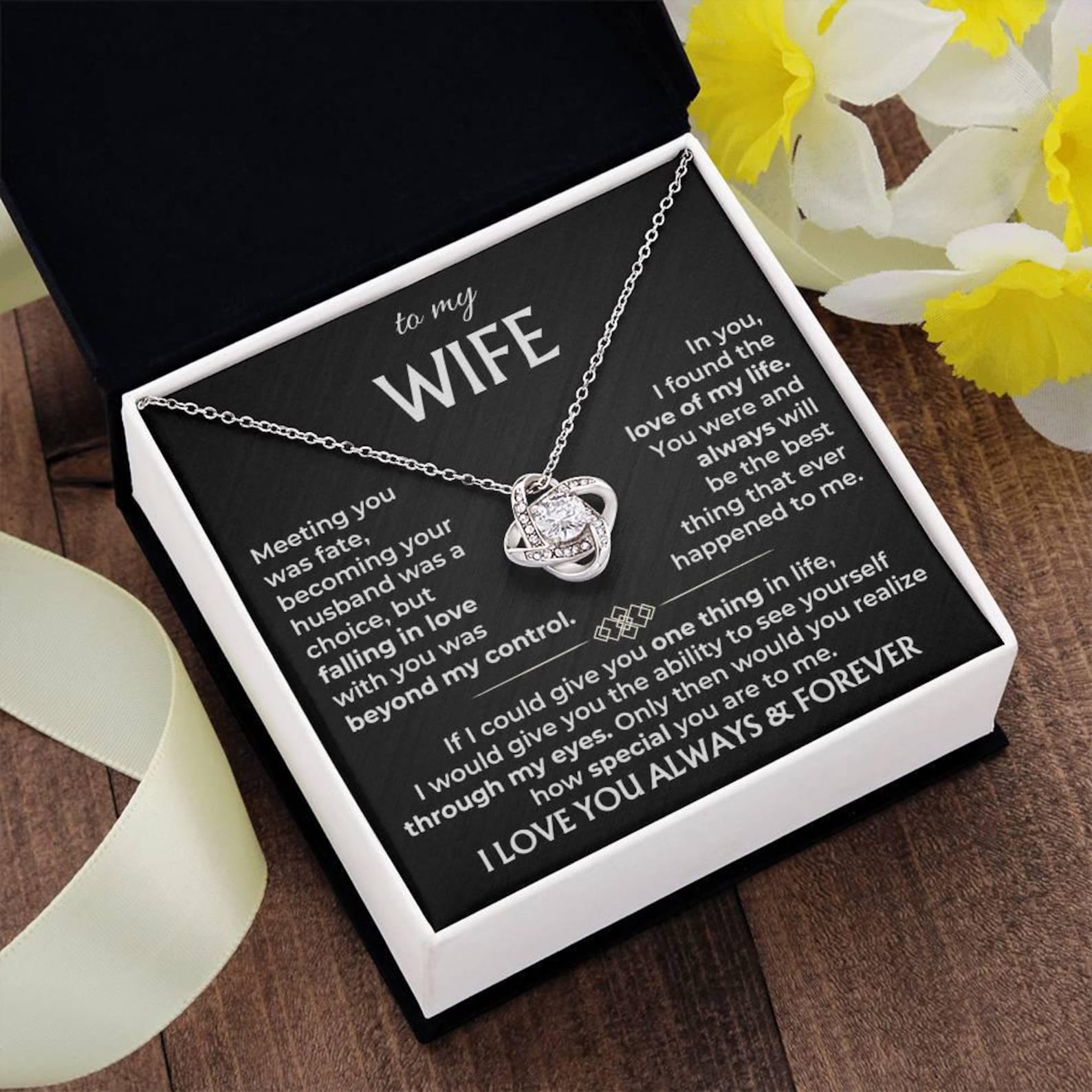 To My Wife Necklace From Husband, Gift for Her, Soulmate Women ...