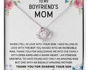 To My Boyfriends Mom Necklace, Mothers Day Gifts For Boyfriends Mom From Girlfriend, Custom Birthday Mother's Day Gifts For Mother In Law