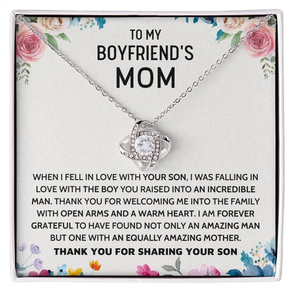 To My Boyfriends Mom Necklace, Mothers Day Gifts For Boyfriends Mom From Girlfriend, Custom Birthday Mother's Day Gifts For Mother In Law