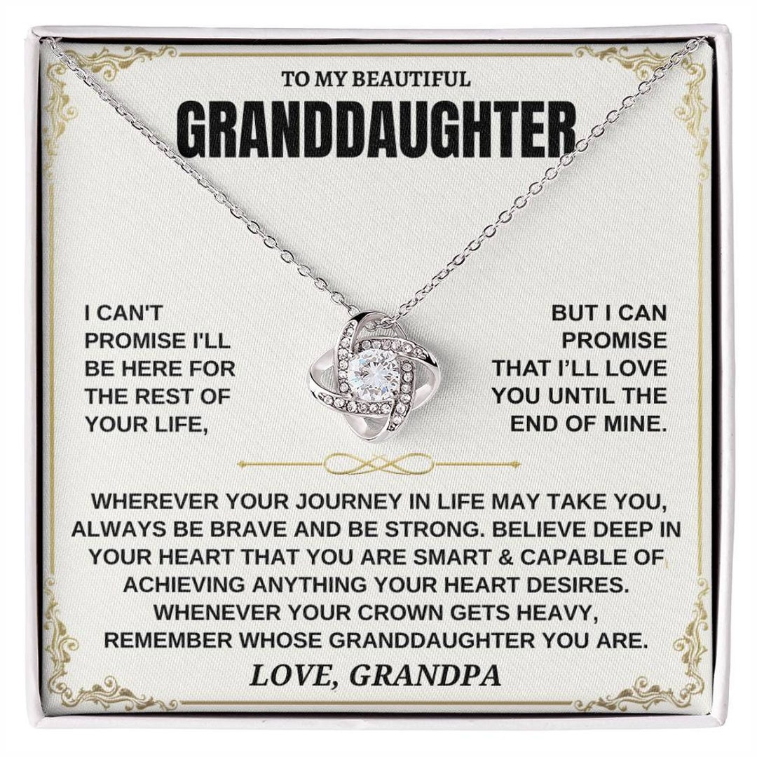 Necklace for Granddaughter From Grandpa Grandma Nana, Personalized Birthday Gift From
