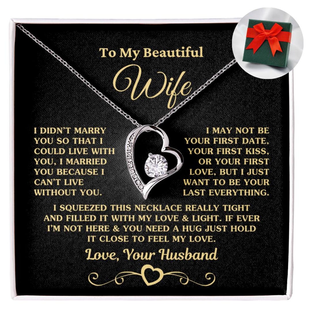 To My Wife Necklace From Husband, to My Soulmate Necklace for Women ...