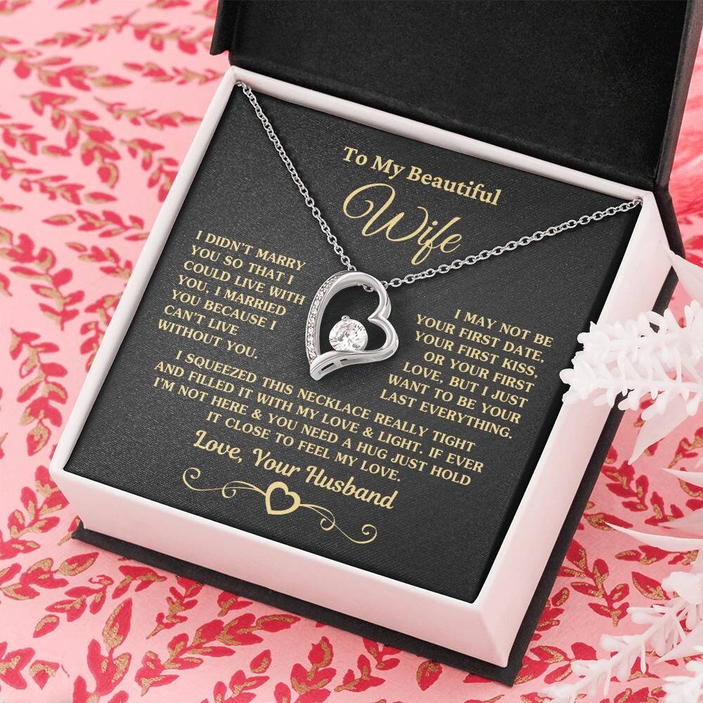 To My Wife Necklace From Husband, to My Soulmate Necklace for Women ...
