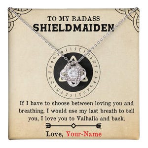 Custom Viking Necklace For Women, Personalized Viking Jewelry, Shieldmaiden Necklace, To My Soulmate Birthday Gift For Her, Girlfriend Wife