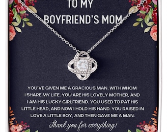 To My Boyfriends Mom Necklace, Mothers Day Gifts For Boyfriends Mom From Girlfriend, Custom Birthday Mother&#39;s Day Gift For Mother In Law