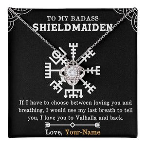 Custom Viking Necklace For Women, Personalized Viking Jewelry, Shieldmaiden Necklace, To My Soulmate Birthday Gift For Her Girlfriend Wife