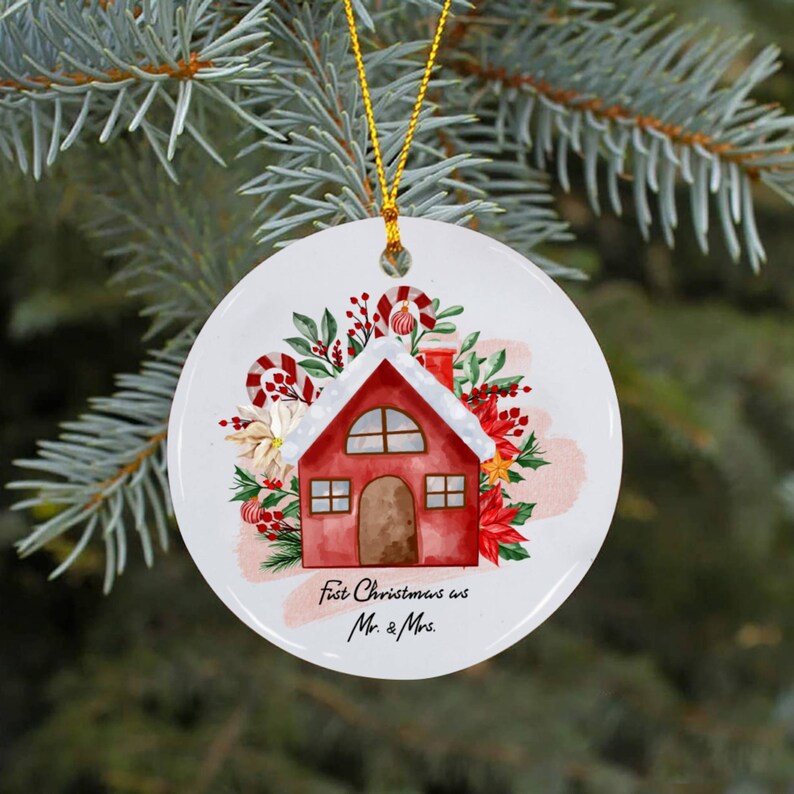 2022 Home Christmas Gifts First Home Christmas Ornament 2022 Two Side Ceramic Ornaments Etsy UK