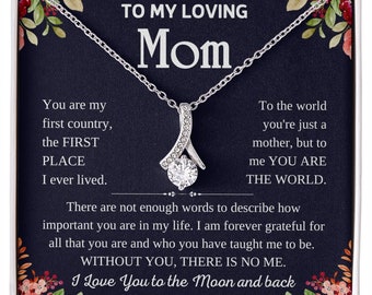 Mom Necklace For Women, Mother Daughter Necklace, Necklace For Mom, Mom Birthday Gifts From Daughter or Son, Great Mothers Necklace Birthday