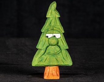 Hand carved wooden Christmas Tree