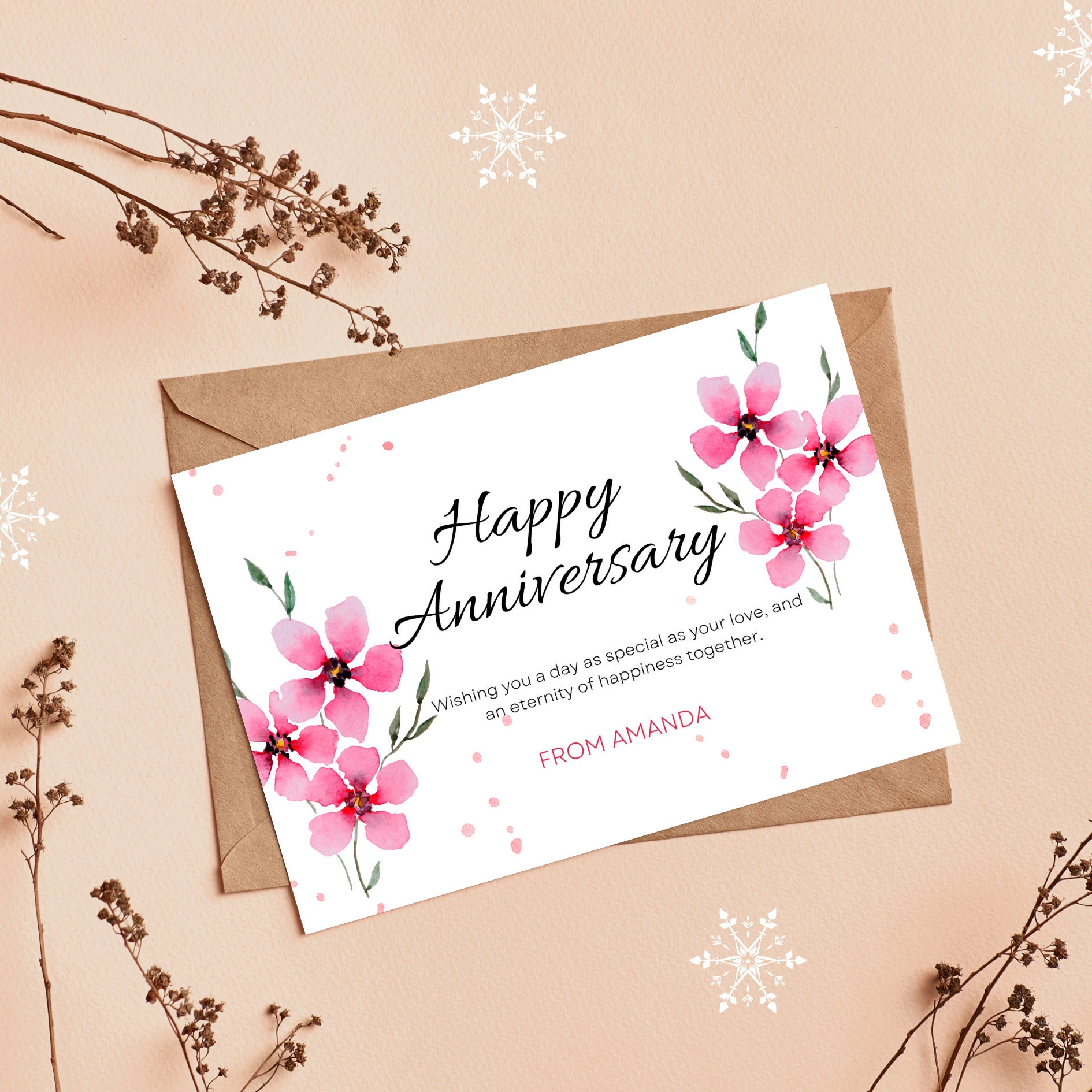 Annversary Card For Couple, Happy Annversary Cards, Handmade Card - View #3