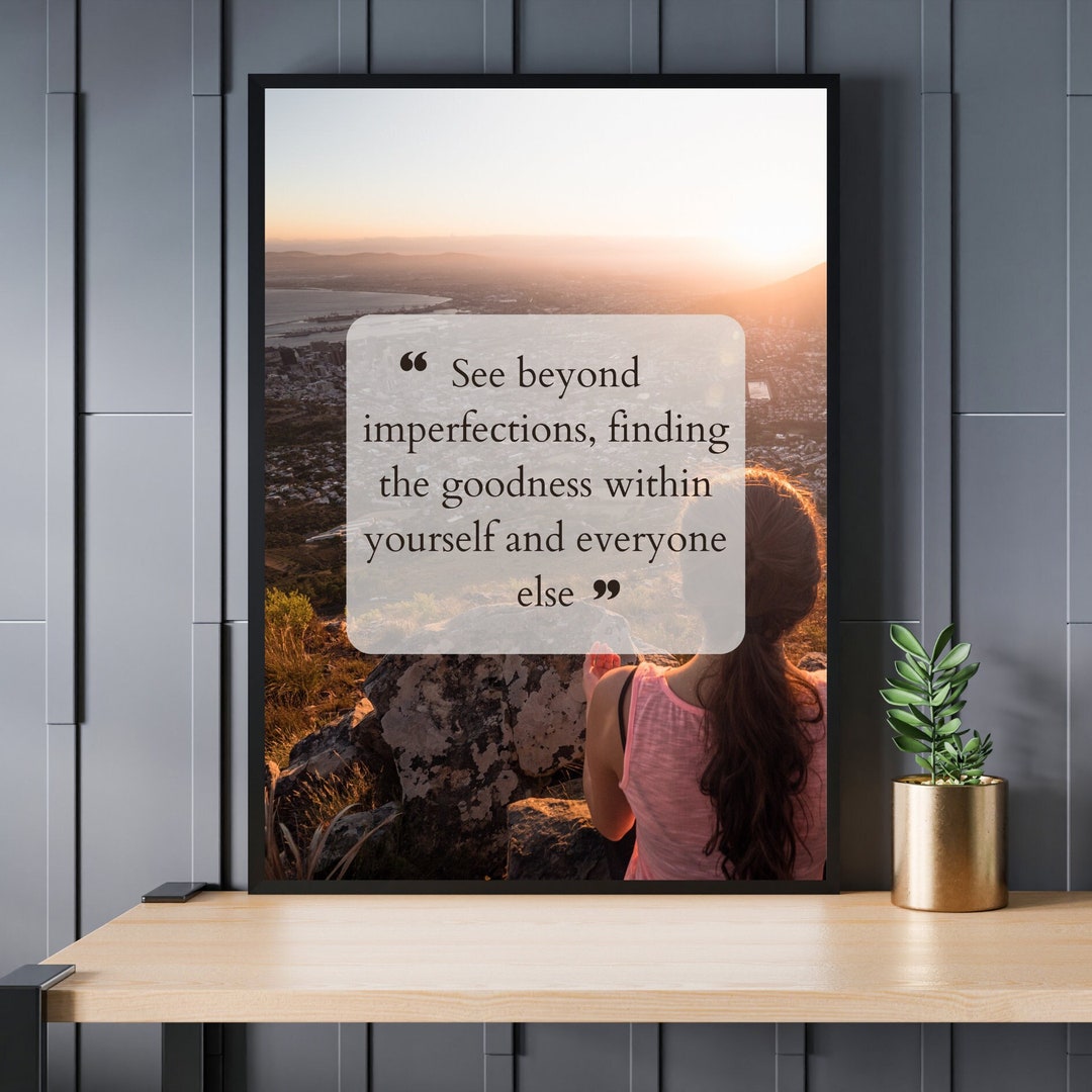 See Beyond Imperfection Wall Art Print Printable Wall Art Etsy