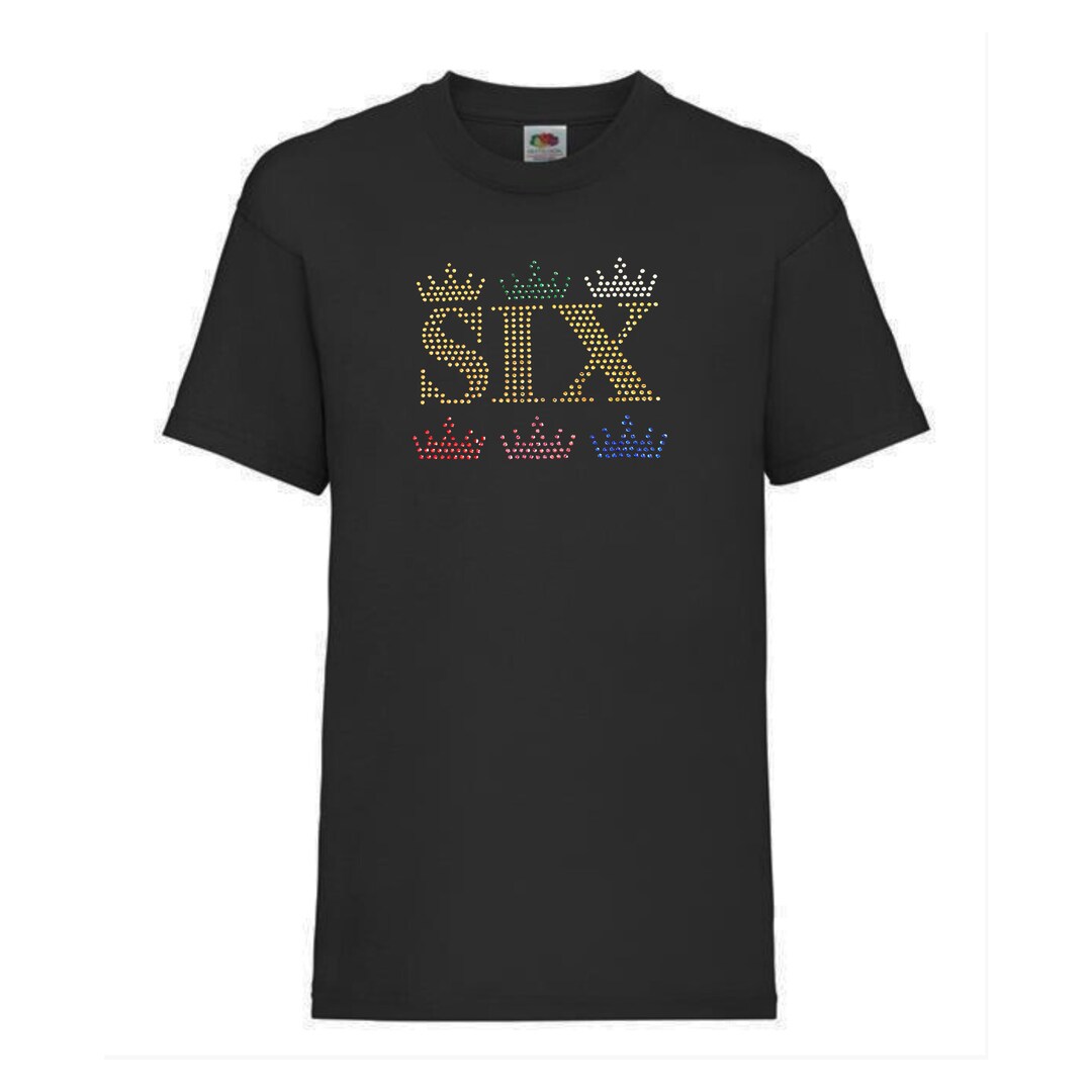 Six the Musical Rhinestone Queen Crown T-shirt, Broadway Gift - Etsy UK