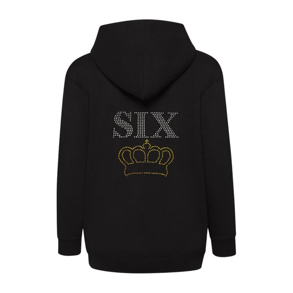 Kids zip up, Six Hoodie, Six Gift, Six Merch, Six the Musical, Broadway, Six sweatshirt, Queens, London Westend, Queendom, theatre gift,