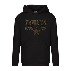 Hamilton hoodie kids, Pullover style with Broadway musical reference, theatre performer