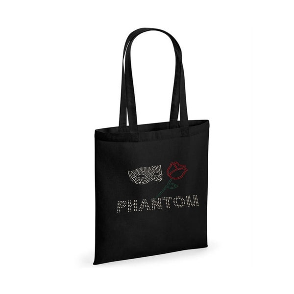 Phantom of the opera the musical tote bag, Phantom mask aesthetic canvas bag, Musical theatre shopping bag, Christmas gift for theatre lover