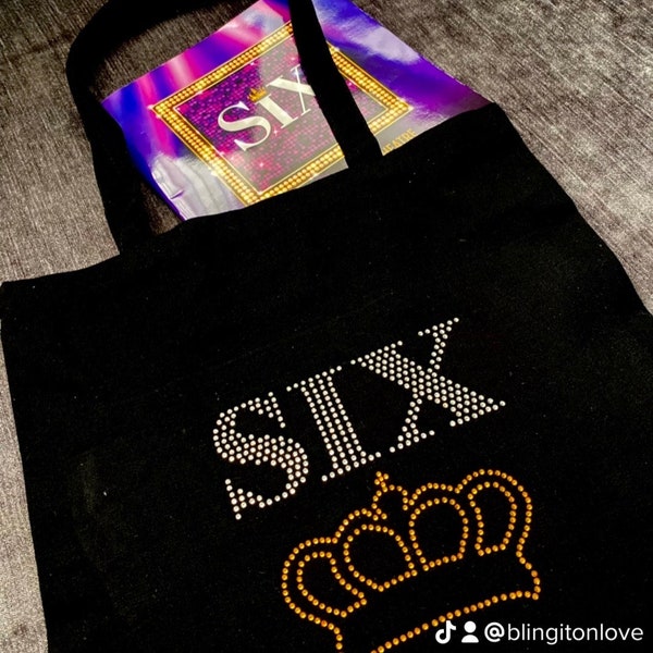 Six tote bag, Christmas gift for musical fans, Six The Musical shopper bag, Six merch bag, six theatre gift for musical theatre lovers