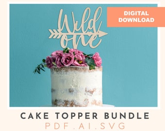 Wild One Cake Topper SVG File: First Birthday (Digital Download)