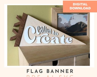 Called to Create Banner Flags Digital Design (SVG, PDF, AI)