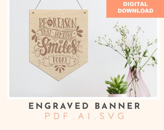 Motivational Word Banner SVG: Laser Cut File, Cricut (Digital Download)