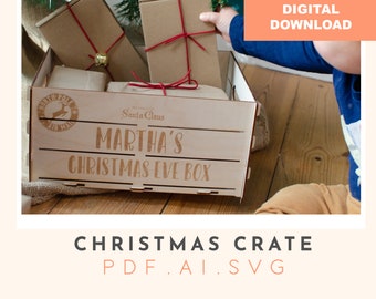 3D Christmas Eve Box: Laser Cut File (Digital Download)