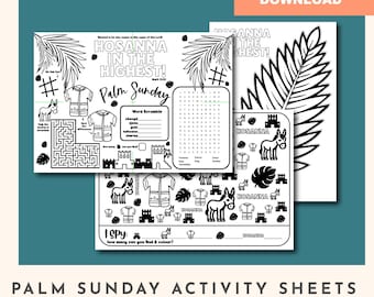 Palm Sunday Kids Activity Sheet: I Spy & Coloring (PDF)