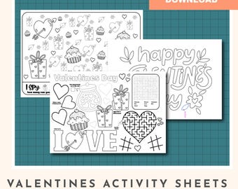 Hojas de actividades para San Valentín: Veo veo y colorea para niños (PDF)