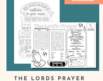 Lord's Prayer Activity Sheet: Sunday School Printable (PDF)