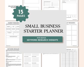 Small Business Starter Planner: 15-Page Printable (PDF)