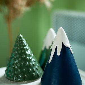 Handmade Ceramic Christmas Tree: Snowy Holiday Decor