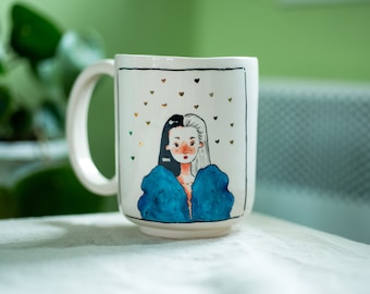 ZWILLINGE Sternzeichen Keramiktasse, Zwilling Geschenk, Sternzeichen Illustration, Astrologie Thema Kaffeetasse von Felix Keramik, Valentinstag, Geburtstagsgeschenkidee