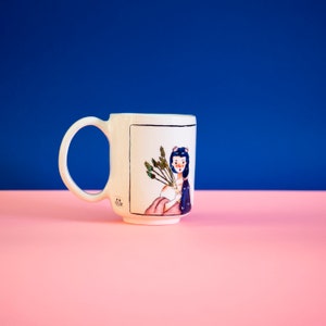 VIRGO Zodiac Ceramic Mug, Virgo Gift, Zodiac Illustration, Astrology Theme Coffee Mug by Felix Ceramic, Valentine's Day Gift Idea image 5