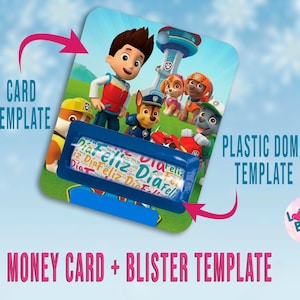 MODELO Blister de dinheiro + cartão de dinheiro infantil, porta-dinheiro transparente Arquivos mais bonitos SVG - Studio + cartão de presente de 25 designs, png