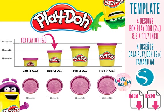 Play doh and crayon box template - Cut files for Cricut and