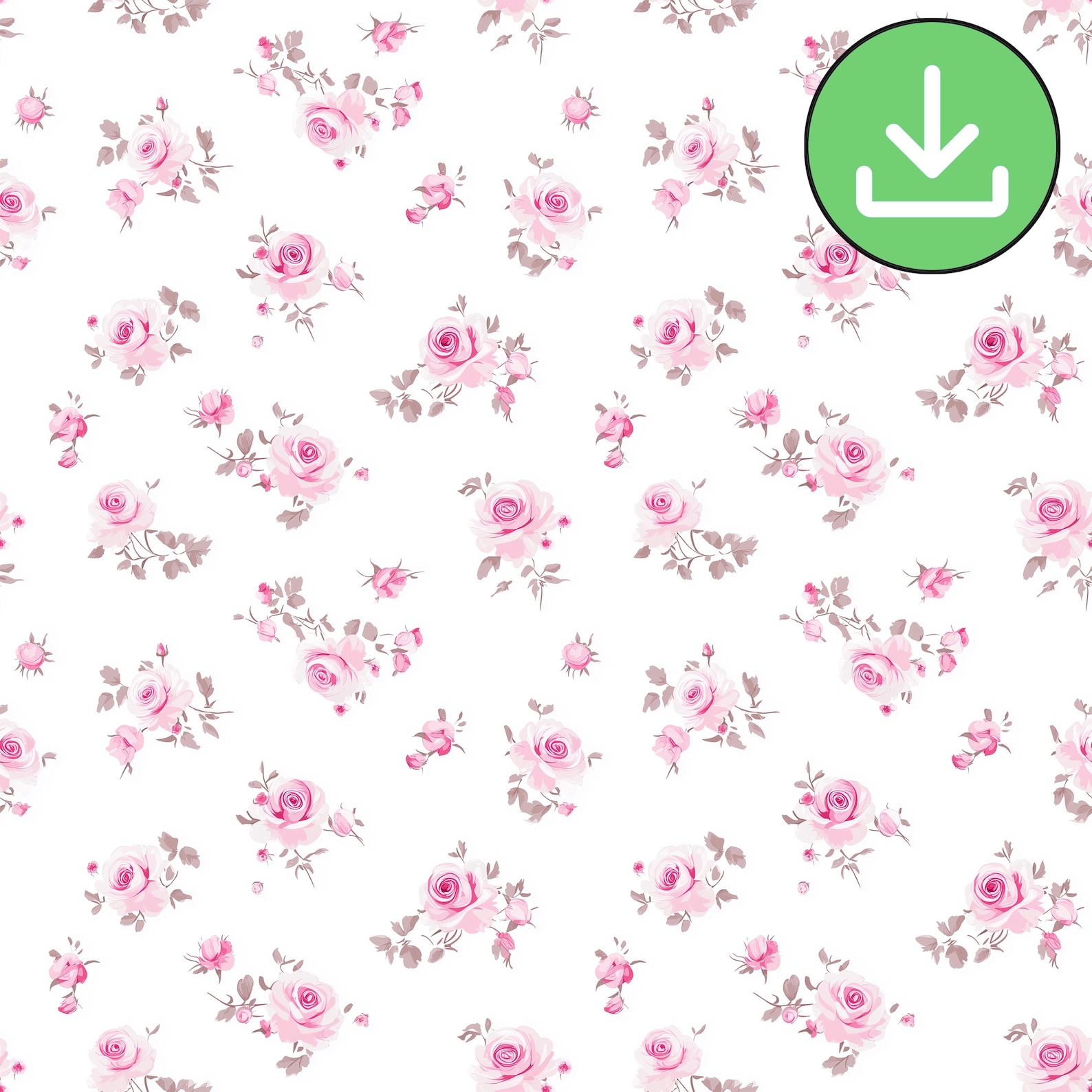 Small Ditsy Pink Rose Seamless Pattern, Light Pink Flowers Repeat ...