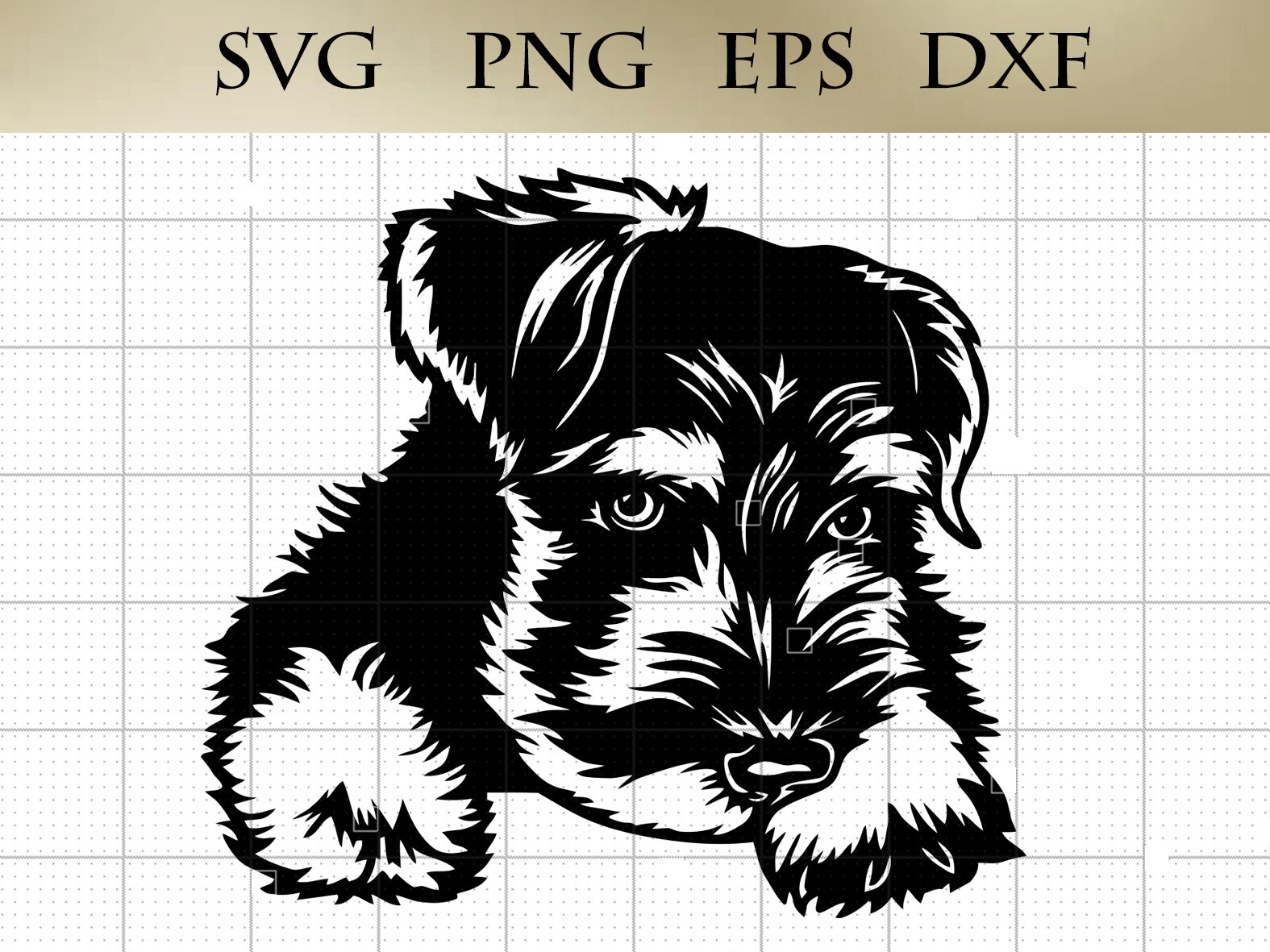 Dog Schnauzer SVG Png Eps Dxf Cut File Vector Art, Clip Art Cuttable ...