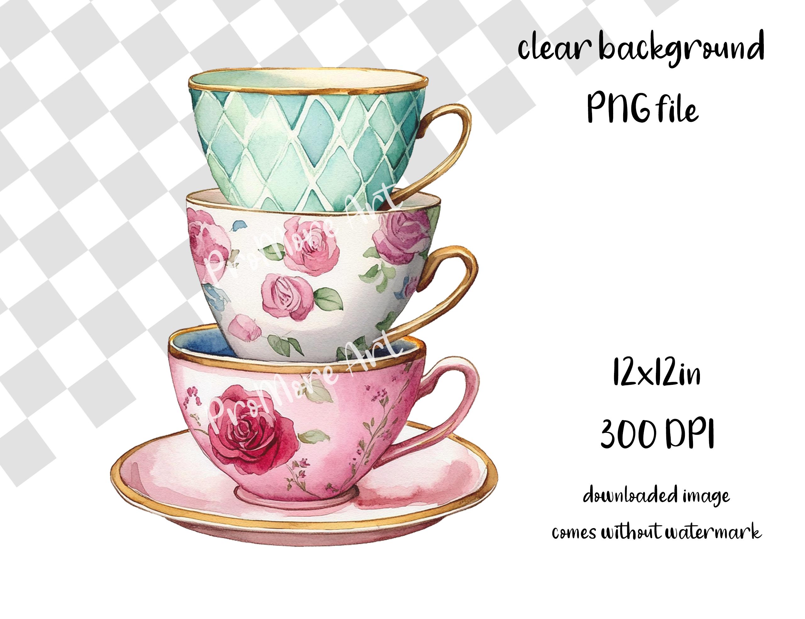 Stacked Tea Cups Svg