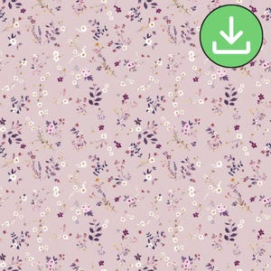 Dusty Pink Ditsy Blume Nahtloses Muster, Wildblumen Blumenmuster, Stoffmuster, Tapete, digitales Papier, digitaler Download