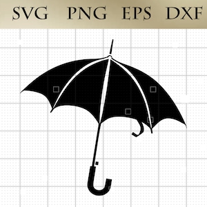 Umbrella SVG png eps dxf Umbrella Vector Silhouette Clipart Cricut Cutting File Digital File
