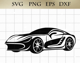 Sportwagen svg png eps dxf Vectorkunst, illustraties, ontwerp, digitaal bestand