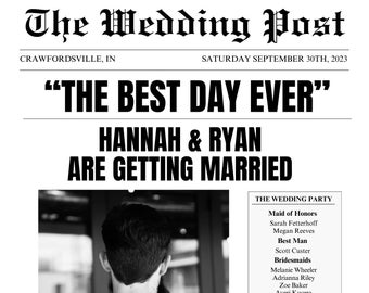 Wedding Newspaper Program