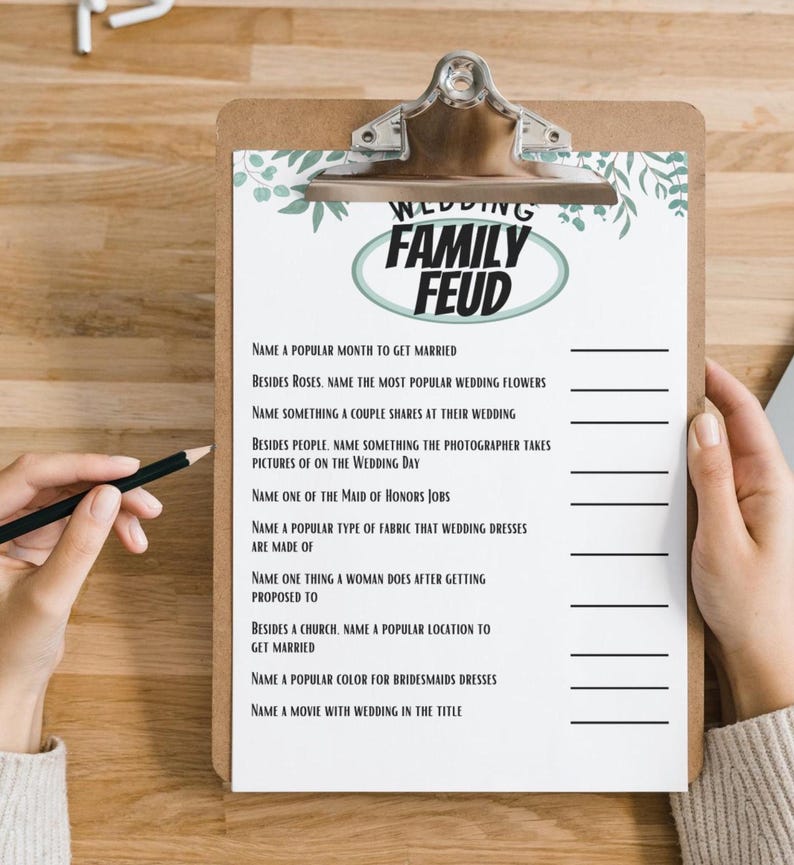 Bridal Family Feud - Etsy