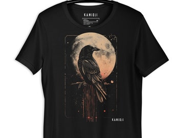 Crow Tarot Shirt: Gothic Clothes, Grunge Alt Clothing, Dark Cottagecore Tshirt